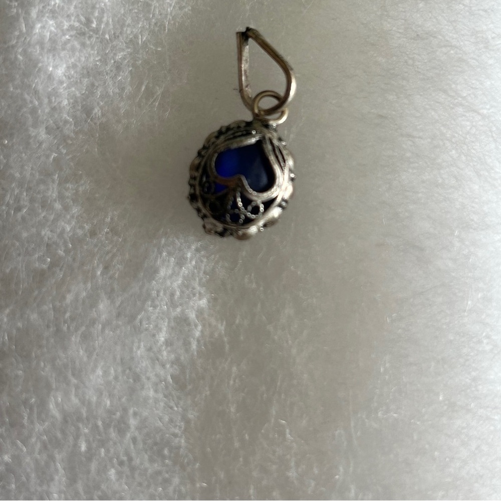 Small Blue and Silver Pendant